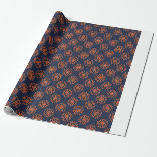 Papier Cadeau Motif floral géométrique minimaliste