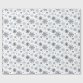 Papier Cadeau Motif floral gris élégant  (Plat)