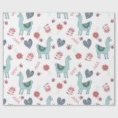 Papier Cadeau Motif Floral Llama Cute Impression (Plat)