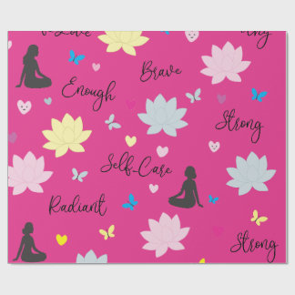 Papier Cadeau | Motif Floral Lotus de Valeur Perso