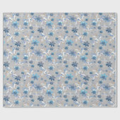 Papier Cadeau Motif floral mignon, fleurs, motif floral (Plat)