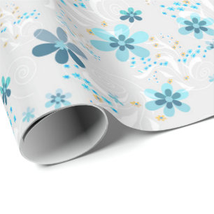 Papier Cadeau Motif floral mignon, fleurs, motif floral