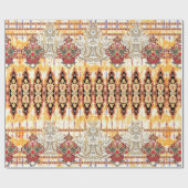 Papier Cadeau Motif floral mughien ethnique incomparable (Plat)