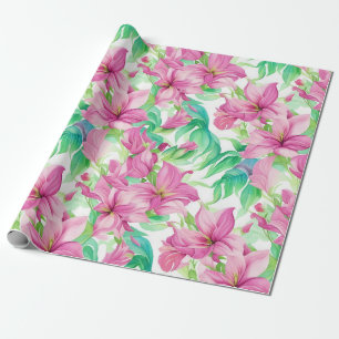 Papier Cadeau Motif floral Pouakenikeni Fleurs
