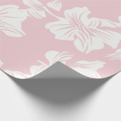 Papier Cadeau Motif floral rose et blanc (Coin)