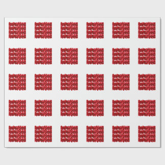 Papier Cadeau Motif floral rouge sans couture, design botanique