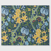 Papier Cadeau Motif Floral sans couture avec de grandes fleurs,  (Plat)