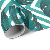 Papier Cadeau Motif floral sans couture avec feuilles. dos tropi (Coin rond)