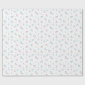 Papier Cadeau Motif floral simple mignon (Plat)