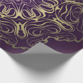 Papier Cadeau Motif Flower Round. Illustration. Valentine's, B (Coin)