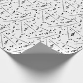 Papier Cadeau Motif Flute Music Note (Coin)