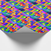 Papier Cadeau Motif fou du néon 90s (Coin)