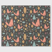 Papier Cadeau Motif Fox (Plat)