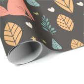 Papier Cadeau Motif Fox (Coin rond)