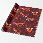 Papier Cadeau Motif Fox (Déroulé)