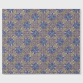 Papier Cadeau Motif Fractable géométrique violet rose or élégant (Plat)