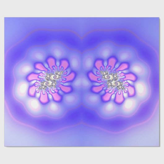 Papier Cadeau ~ Motif fractal Mauves Pinks ~ Anniversaire ~ Wrap (Plat)