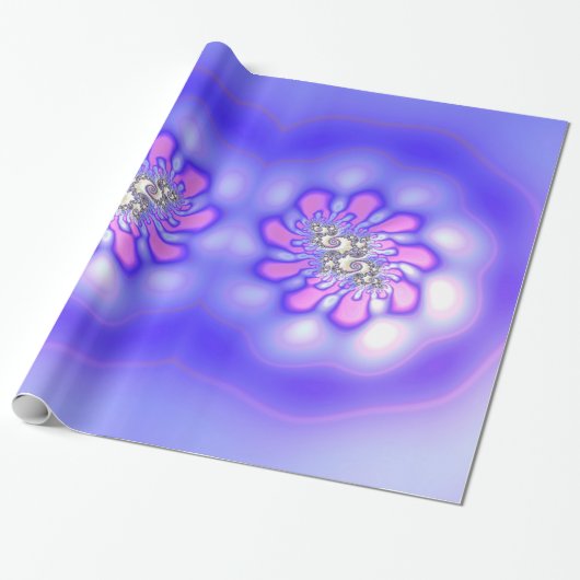 Papier Cadeau ~ Motif fractal Mauves Pinks ~ Anniversaire ~ Wrap (Déroulé)