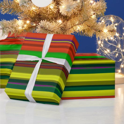 Papier Cadeau ~ Motif fractal Multicolore ~ Noël ~ (Vacances)