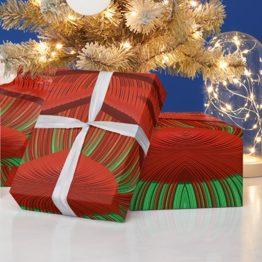 Papier Cadeau ~ Motif fragile Rouge Vert ~ Noël ~ (Vacances)