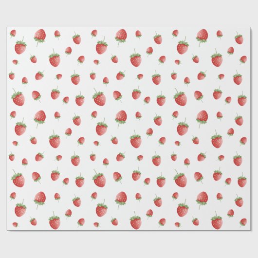 Papier Cadeau Motif fraise (Plat)