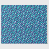 Papier Cadeau Motif fraise bleue (Plat)