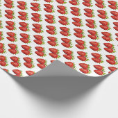 Papier Cadeau Motif fraise frais (Coin)