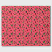 Papier Cadeau Motif framboise (Plat)