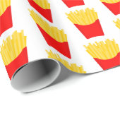 Papier Cadeau Motif français Fries (Coin rond)