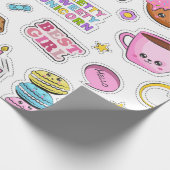 Papier Cadeau Motif Funny Unicorn Magique Arc-en-ciel mou (Coin)