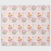 Papier Cadeau motif gâteaux (Plat)