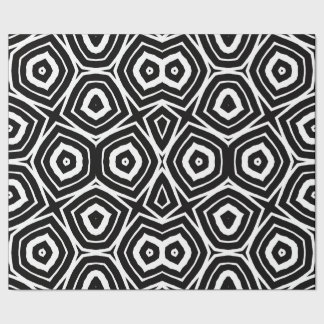 Papier Cadeau Motif géométrique abstrait noir et blanc