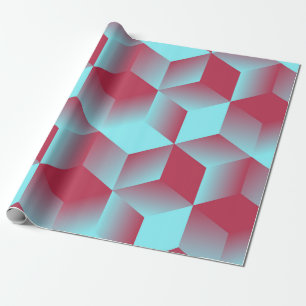 Papier Cadeau motif géométrique abstrait transparent avec grille
