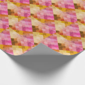 Papier Cadeau Motif géométrique Aquarelle rose (Coin)