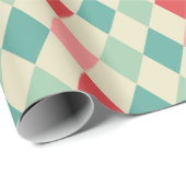 Papier Cadeau Motif géométrique Arlequin Retro (Coin rond)