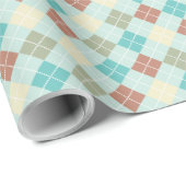 Papier Cadeau Motif géométrique aux tons pastel (Coin rond)