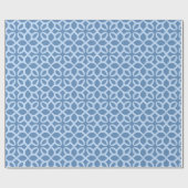 Papier Cadeau Motif géométrique bleu clair oriental (Plat)