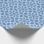 Papier Cadeau Motif géométrique bleu clair oriental (Coin)