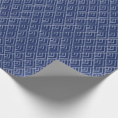 Papier Cadeau Motif géométrique bleu japonais transparent (Coin)