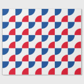 Papier Cadeau Motif géométrique Camouflage rouge bleu blanc Cool (Plat)