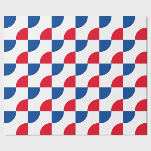 Papier Cadeau Motif géométrique Camouflage rouge bleu blanc Cool (Couture)