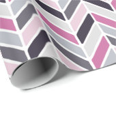 Papier Cadeau Motif géométrique chevron (Coin rond)