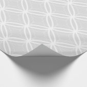 Papier Cadeau Motif géométrique chic de trellis gris et blanc (Coin)