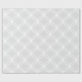 Papier Cadeau Motif géométrique chic de trellis gris et blanc (Plat)