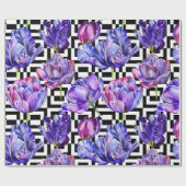 Papier Cadeau Motif géométrique chic et violet moderne (Plat)