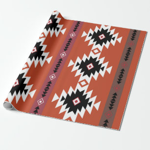 Papier Cadeau Motif géométrique coloré Aztec