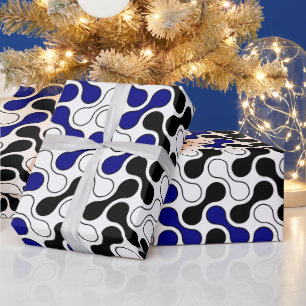 Papier Cadeau Motif géométrique couleur bleu marine