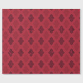 Papier Cadeau Motif géométrique d'abrégé sur chic rouge (Plat)