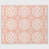Papier Cadeau Motif géométrique de flux rose et blanc (Plat)