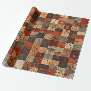 Papier Cadeau Motif géométrique de Noël moderne sans couture en